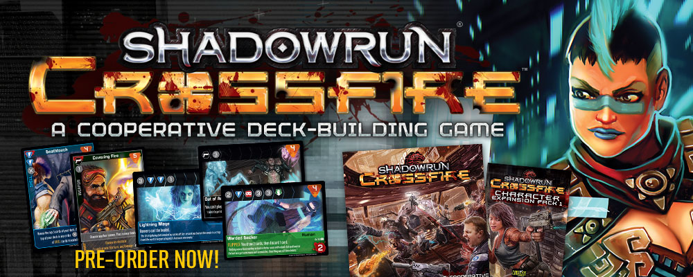 Shadowrun Crossfire Cooperative Deck Building Game- Complete Catalyst  Shadow Run